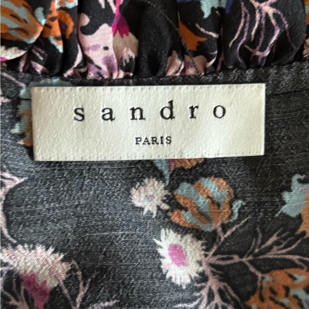 Sandro Bouna Sleeveless Floral-Print Midi Dress - Picture 3 of 10